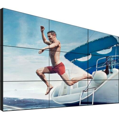 Customized 2x2 3x3 46" lcd video wall DID advertising display 55 inch lcd video wall 0.88mm bezel for shopping mall and exhibiti