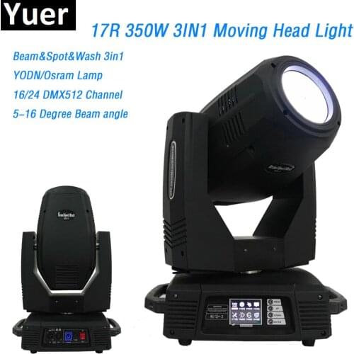 YODN/O-sram 17R 350W Beam&Spot&Wash Moving Head Light 6/24 DMX512 Channel Color Wheel Static Gobo&Rotation Gobo Stage Dj Light