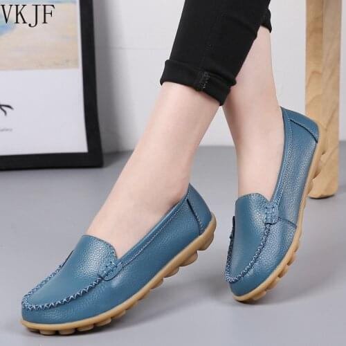2021 Women Flats Ballet Shoes Woman Cut Out Leather Breathable Moccasins Women Boat Shoes Ballerina Ladies Casual Shoes