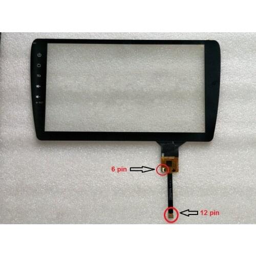 10.1 inch 10.2 inch Capacitive touch screen 6 pin and 12 pin for car dvd gps