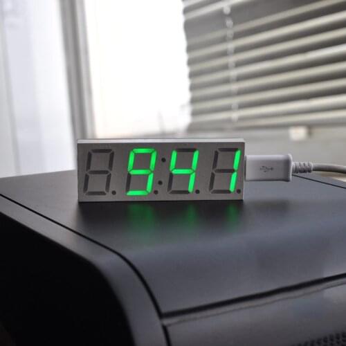 4 Bits Digital LED Electronic Clock USB Power Big Number Display Table Clock Use in the Car or the Cabinet