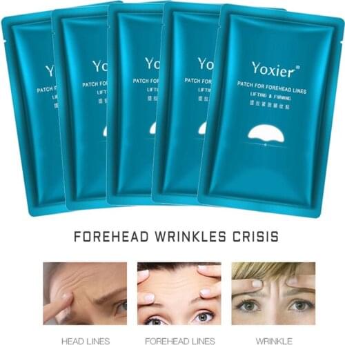5Pcs/Bag Forehead Line Removal Patch Anti Wrinkle Firming Mask Frown Lines Anti-Aging Lifting Treatment Stickers Skin Care