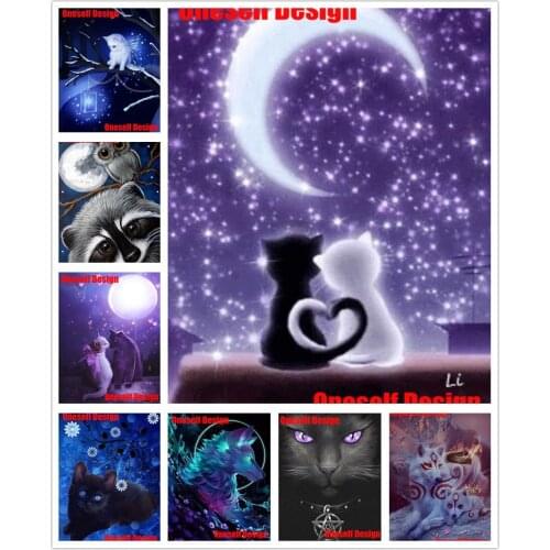 Diamond painting full cartoon cat diamond painting full drill cute cat 5d diamond painting cat diamond mosaic decoration home