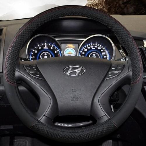 Car steering wheel case Car wheel cover Auto steering wheel cover suitable for hyundai tucson i30 ix35 I20 Ix25 Accent Solaris