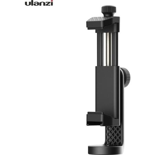 Ulanzi ST-17 Phone Clamp Holder 360 Degree Rotatable Horizontal Vertical Shooting Photography Cold Shoe Universal 1/4 Mounting