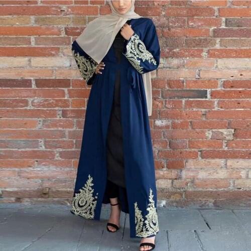 Elegant Muslim Embroidery Abayas for Women Turkey Kimono Ramadan Green Arabic Dress Dubai Kaftan Muslim Woman Prayer Outfit