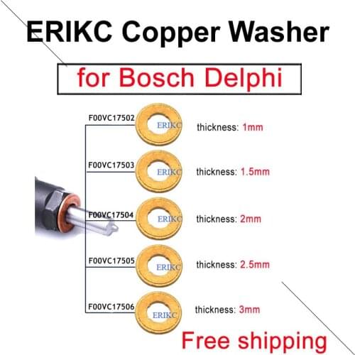ERIKC Injector copper washer F00VC17505 F00VC17504 F00VC17503 9001-850C size range: 1.5mm 2mm 2.5mm 3mm