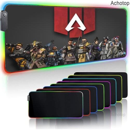 Apex Legends Gaming Mouse Pad Computer Mousepad Gamer RGB Large XXL Keyboard Carpet Big Mausepad PC Desk Play Mat with Backlit