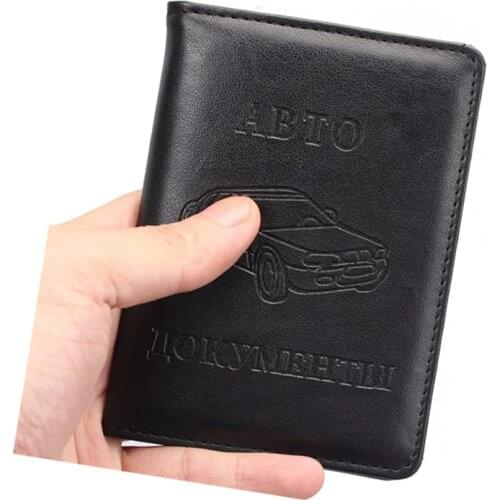 PU Leather Cover for Auto Documents Drivers Licence Covers Unisex Card Holders Travelling Purse for Vehicle Car Driving Files