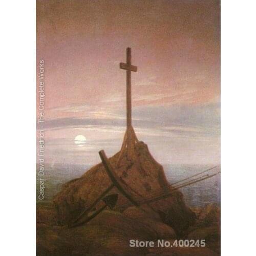 The Cross on the Baltic Paintings by Caspar David Friedrich Modern Landscape art High quality Hand painted