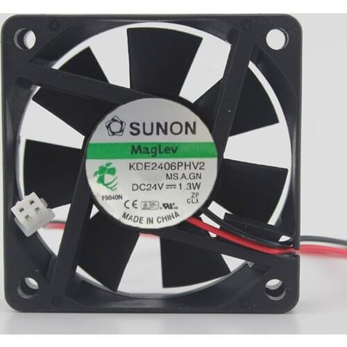 KDE2406PHV2 6015 24V 1.3W magnetic suspension industrial computer silent fan
