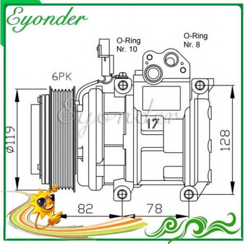 AC A/C Air Conditioning Compressor for Kia CARNIVAL I UP CARNIVAL II GQ 2.5 V6 OK57C61450 OK55861450 OK57C61450A 0K57C61450