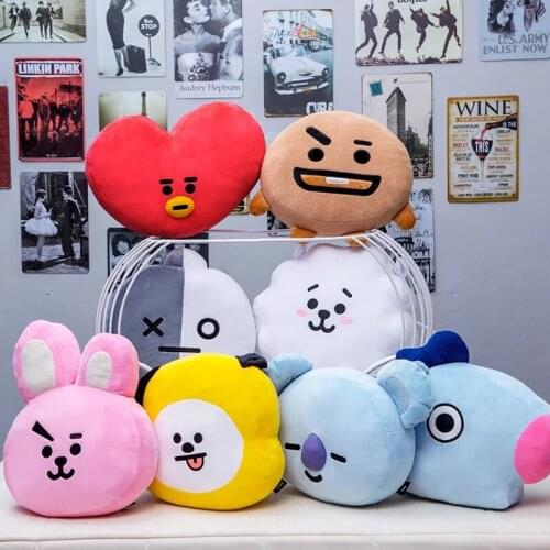 Kpop Plush Toys Lovely Animal Stuffed Doll Kawaii Pillow Hugging Rabbit Koala Dog Sheep Horse Soft Sofa Pillow Gift For Kid