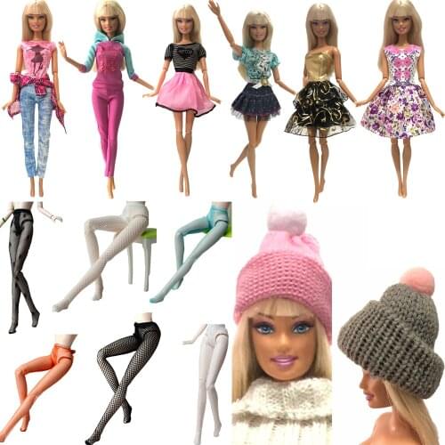 NK 2020 Two Dolls Sets /Sexy Stockings Lace Stockings Doll Accessories Fashion Low Socks Tights For Barbie Doll Girl Gifts JJ