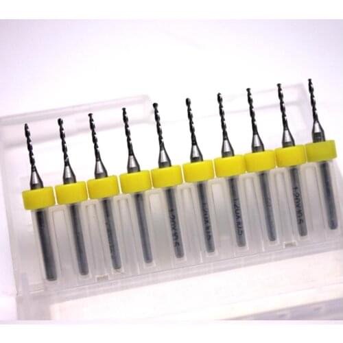 NEW 10PCS PCB Drill bit tungsten alloy on shank drill 0.1/0.3/0.35/0.4/0.45/0.5/0.55/0.6-3.175 mm circuit boards CNC Drill Bits