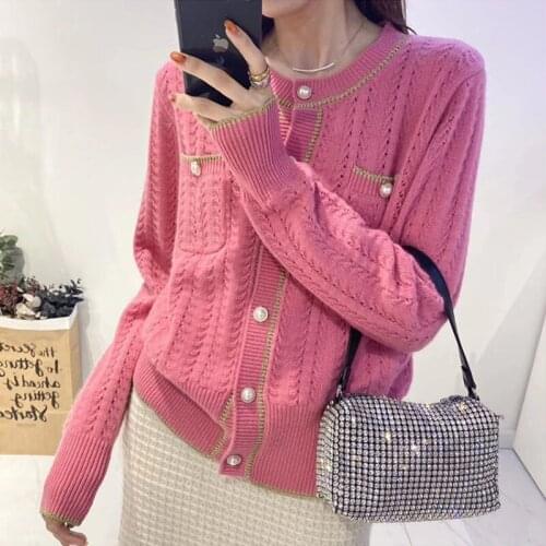 Fall 2021 Women Clothing Oversize Womens Sweaters Autumn Vintage Loose Winter Sweater Knitted Women Cardigan Knit Button Maxi