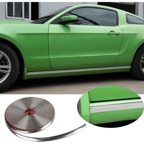 Fit for 2009-2013 Ford Mustang Side Body Trim Molding Kit Chrome Soft Glue Exterior Car Accessories