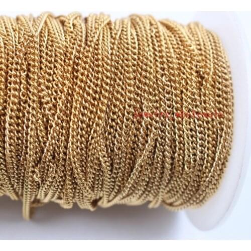 Lot 50meter/roll Stainless Steel Strong 2mm cowboys Chain jewelry finding / Marking Chain DIY