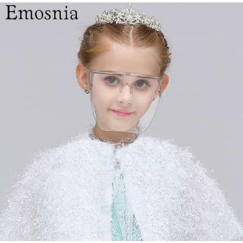 2021 Kids Face Shield Sunglasses For Girls Boys Protective Mask Goggles New Colorful Grandient Eyeware Safety Anti-Spray Glasses