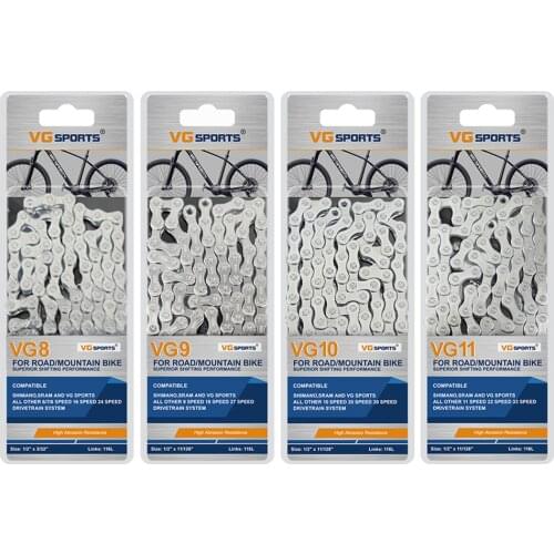 VG Sports Bicycle Chain Steel 116 Links 8 9 10 11 Speed MTB Road Bike Chain Bike MTB Chains Part Cycling Equipment Accessories