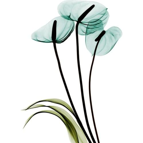 Three Ratels QCF23 Dream Blue crystal flower series art flower stickers bedroom decoration corner closet face toilet decals