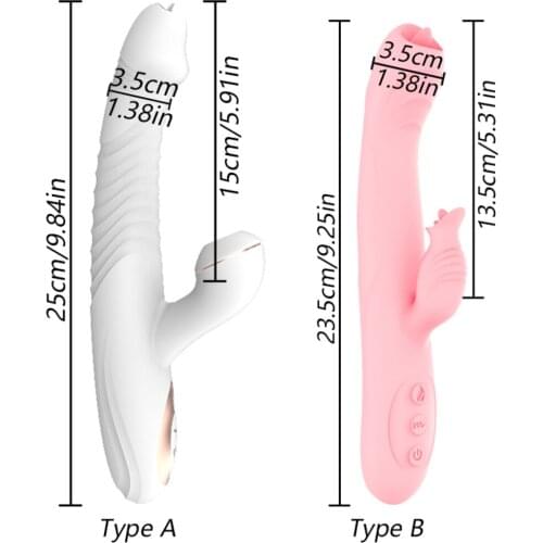 G Spot Sucking Dildo Vibrator Vagina Massager Masturbation Sex Toy For Women Oral Sex Clitoris Stimulator Telescopic Vibrator