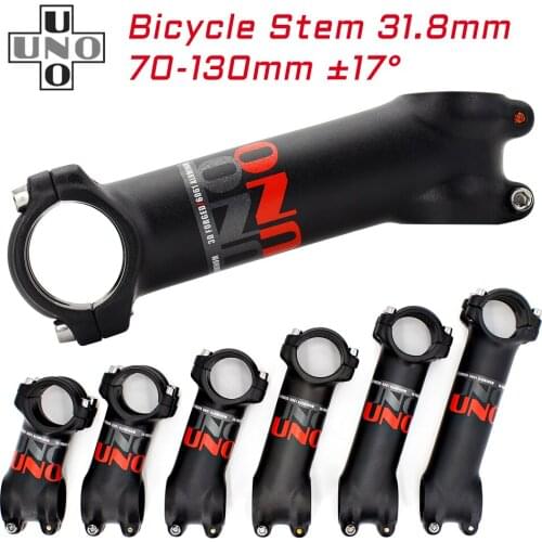 UNO Stem Bike 17 degree Handlebar Stem Road Bicycle Stem 31.8 70/80/90/100/110/120/130mm Bicycle Accessories Bike Mtb Parts