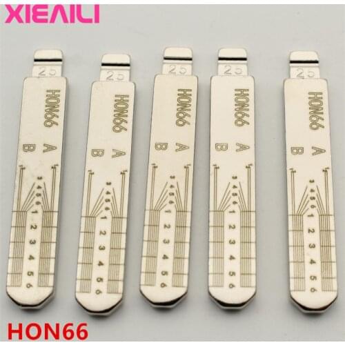 XIEAILI 20Pcs NO.25 HON66 Engraved Line Key Blade Scale Shearing Teeth Uncut Key Blade For Honda S309