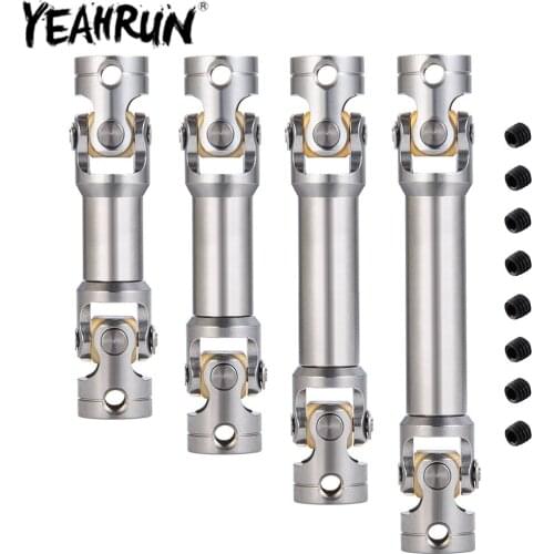YEAHRUN 2PCS RC Car Metal Drive Shaft 45-50/47-57/55-67/60-80mm for 1:14 Tamiya Trailer Tractor Truck RC Crawler Parts