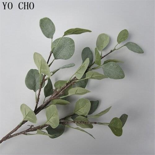 Green Orchid Leaf Artificial Hair Pulp Leaf Eucalyptu Leaf Plant Wall Material Fake Plant For Home Garden Party Decor Money Leaf