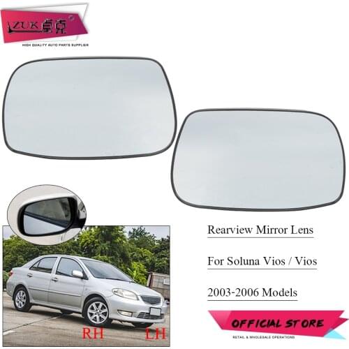 ZUK Outer Rearview Back Up Mirror Lens For Altis / Corolla E120 2002-2010 For Yaris Sedan / Soluna Vios / Vios 2003-2006