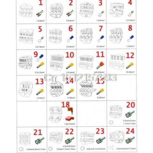 1pc Professional Ratchet Terminal Crimper 24 Dies Kit each bid for one Die-set