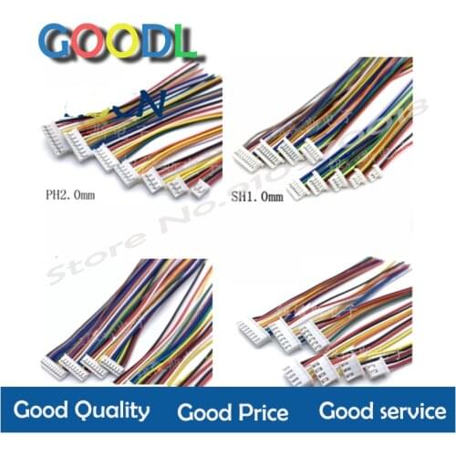 10PCS 1.0 1.25 1.5 2.0 2.54 SH/JST/ZH/PH/XH 1.0MM 1.25MM 1.5MM 2.0MM 2.54MM female plug connector with wire 2/3/4/5/6/7/8/10Pin