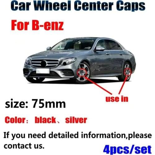 4X 75mm For Mercedes Benz A B C E CLA CLC CLS CLK Class W203 W204 W205 W212 W210 W220 Car Wheel Center Hub Cap Caps Emblem Logo