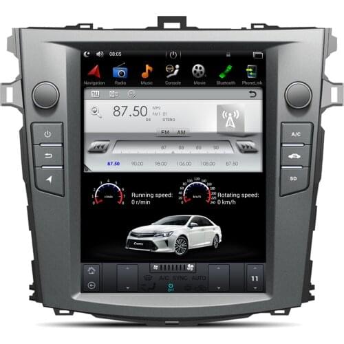 10.4" Tesla style Android 10 Car DVD Player Stereo GPS Navigation Headunit For Toyota Corolla 2007-2013 Satnav Multimedia Audio