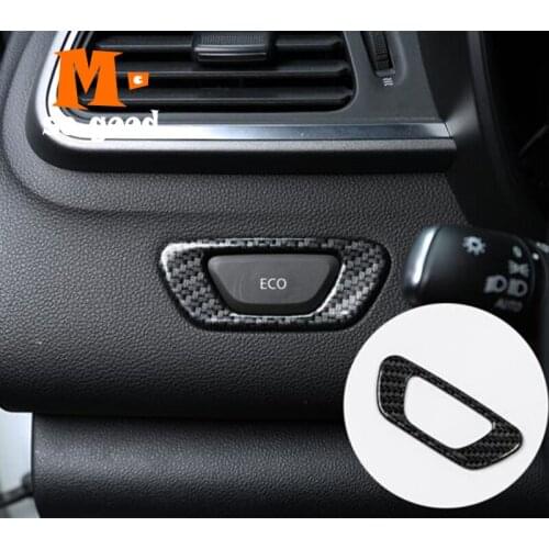 Car ECO Adjustment Switch Cover trim accessories car styling For Renault Kadjar 2015 2016 2017 2018 2019 ABS Carbon fiber