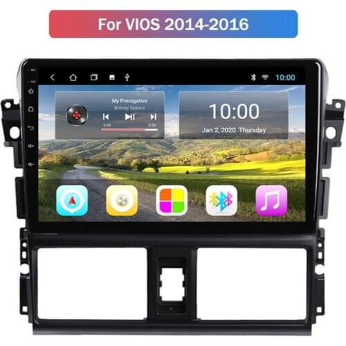 Android 10.0 Quard Core 2G+32G WIFI HD screen 1024*600 Car GPS Nagavition for TOYOTA VIOS/YARIS Sedan 2013-/Third generation