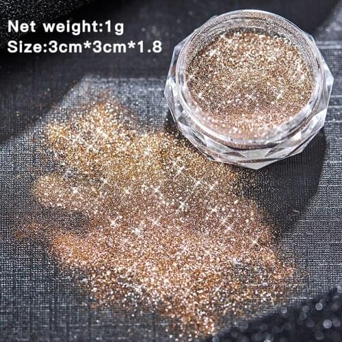 Nail Glitter Powder On Nails Laser Silver Glitter Nail Powder DIP Nail Chrome Pigment Dust Polish Flakes for Manicure Pigment