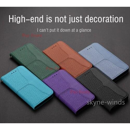 Lanyard flip wallet magnetic case For APPLE iPhone XR XS max stand splicing woven pattern cover for iPhone X R S XSMax fundas