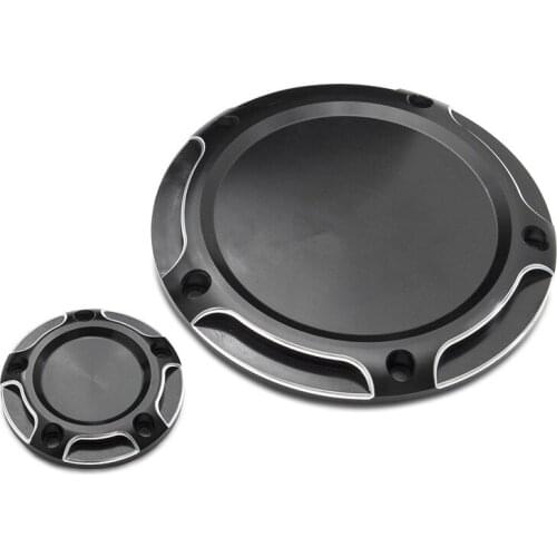 Black Edge Cut 5 Hole Derby /Timing Timer Cover For Harley Street Glide Fatboy Breakout Fatboy Lo Heritage Softail