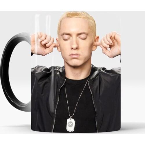 Eminem Magic Mug Coffee Mugs Beer Tea Ceramic Cup Heat Color Change Creative Gifts