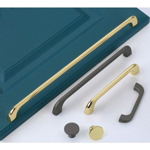 KK&FING 1PC New Product Nordic Light Luxury Gold Kitchen Cabinet Handles Dresser Knobs Drawer Pulls Furniture Handle Hardware