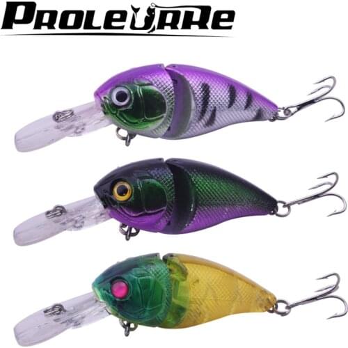 Proleurre 3Pcs 14g 8.5cm Crankbait Fishing Wobblers Fishing Lures Hard bait Bass Spinner Pesca fishing tackle 2 segment isca