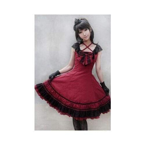 LLT014) High Quality Sleeveless Sweet Lolita Short Dress Ball Gown Fancy Prom Dress Halloween Party Masquerade Costumes