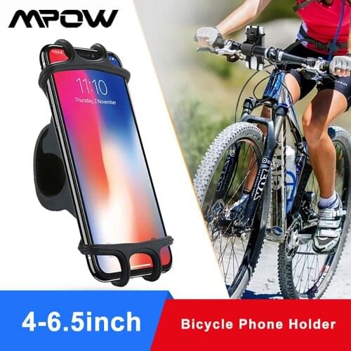 Mpow Silicone Bicycle Phone Holder Bike Mount for 4-6.5 inch Phone Universal Bicycle Phone Holder New Motorcycle Handlebar Mount