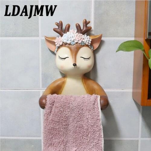 Cartoon Towel Rack To Avoid Punching Toilet Paper Holder Roll Paper Holder Paper Towel Holder Home Decoration Storage Rack