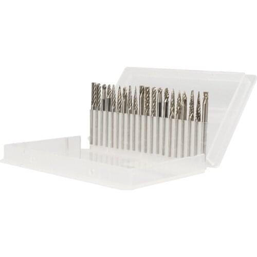 20Pcs Rotary File,Tungsten Steel Metal Grinding Head, Electric Single and Double Pattern Rotary File Kit for Engraver
