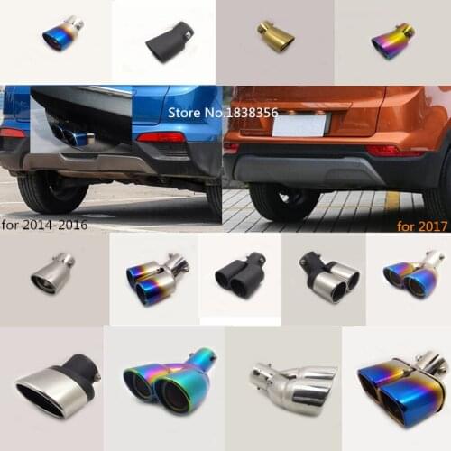 For Hyundai IX25 2014 2015 2016 2017 2018 car cover muffler exterior end pipe outlet dedicate stainless steel exhaust tip tail