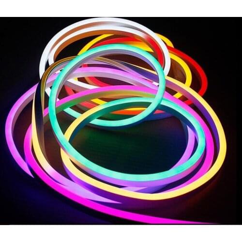 Super Mini LED Neon Light Flexible Soft Neon LED Light Waterproof IP65 AC220V Soft Decorative Neon Tube RGB Red Green Bule
