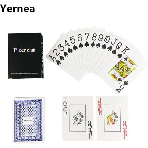 Yernea New Hot Smooth Waterproof Baccarat Texas Hold'em Plastic Playing Cards PVC Poker Club Cards Wear-resistant 2.48*3.46 inch
